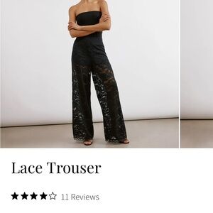 Chic Black Lace Trousers